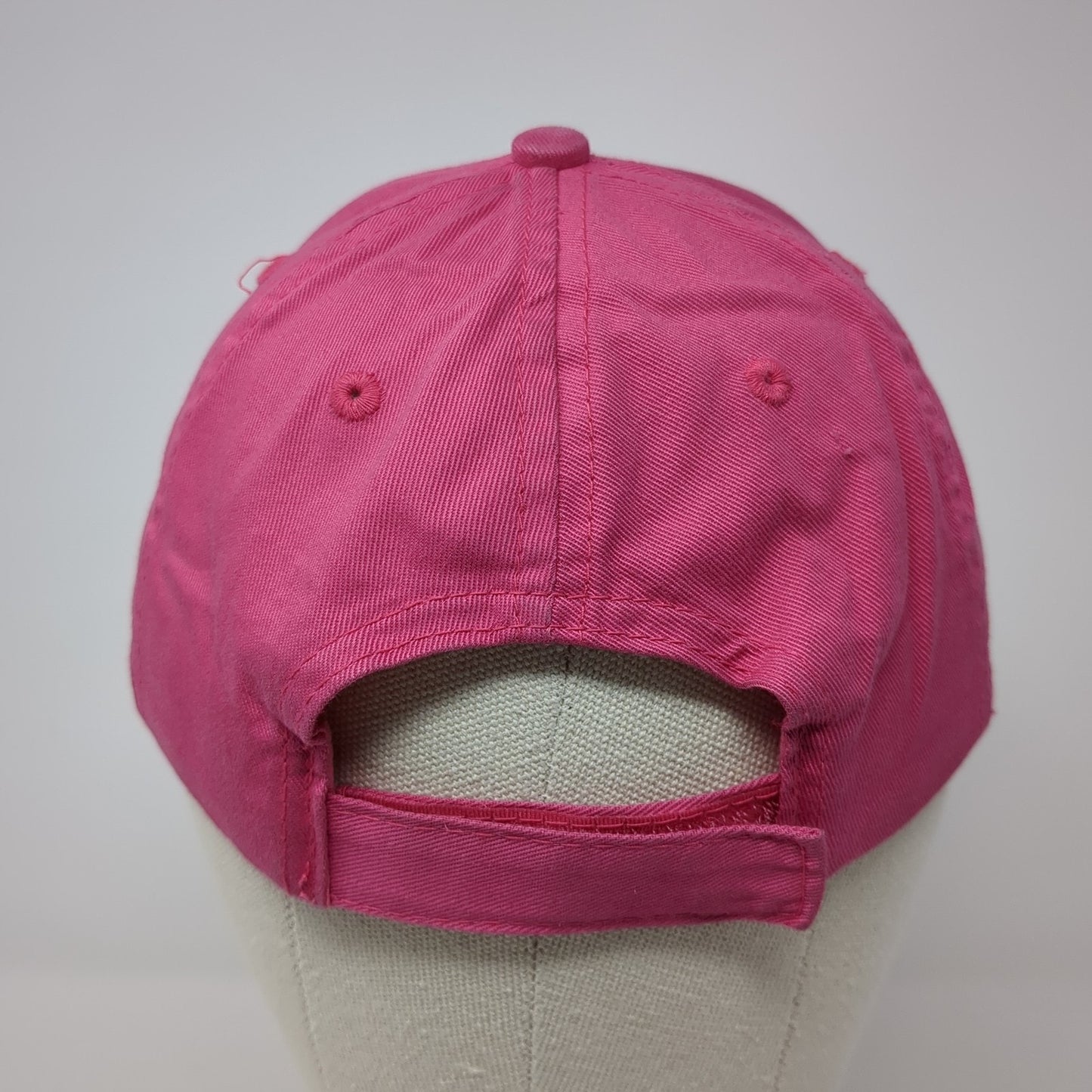 Greece Strapback Baseball Cap Pink One Size Adjustable Embroidered Patriotic