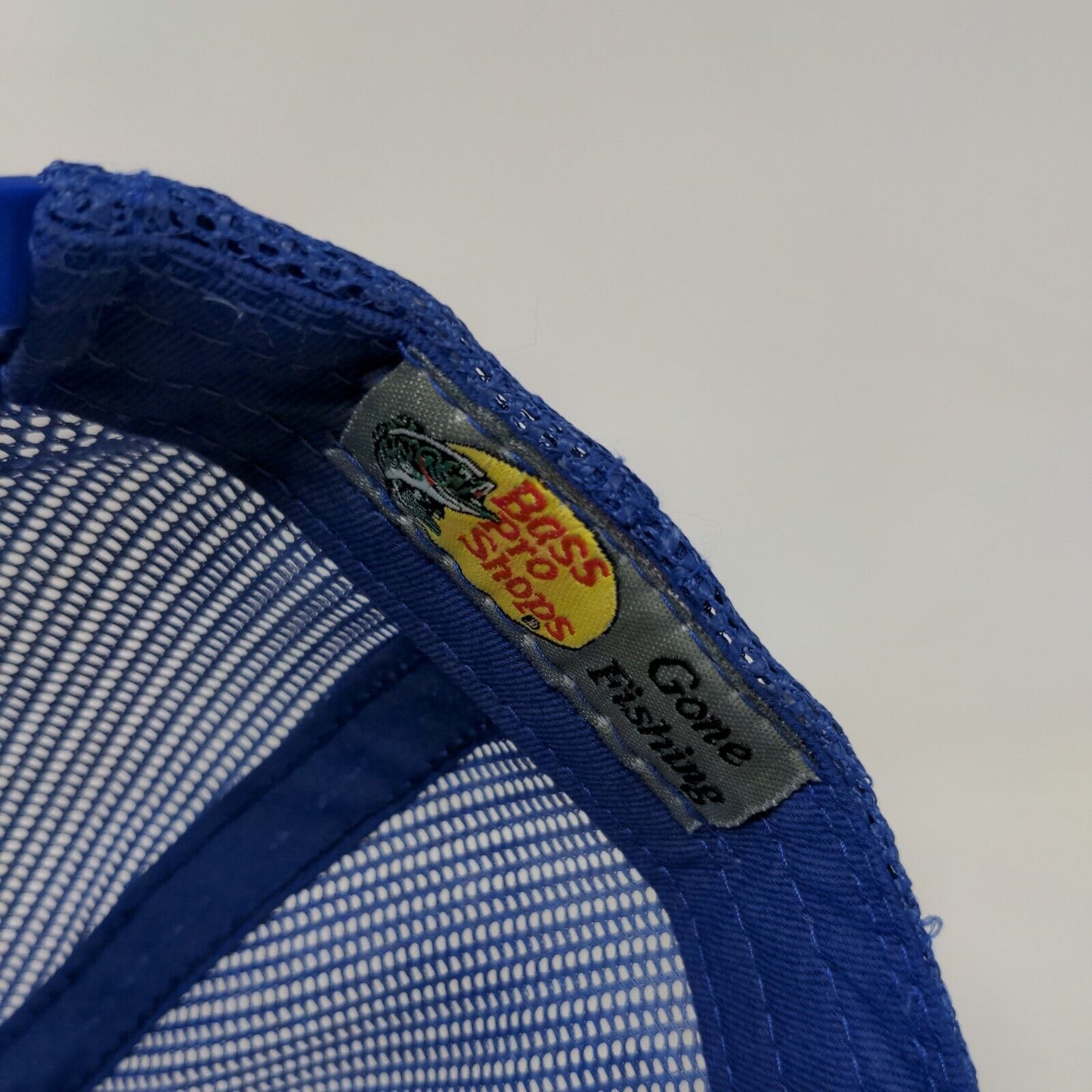 Bass Pro Shops Snapback Mesh Back Trucker Hat Blue OSFM Gone Fishing