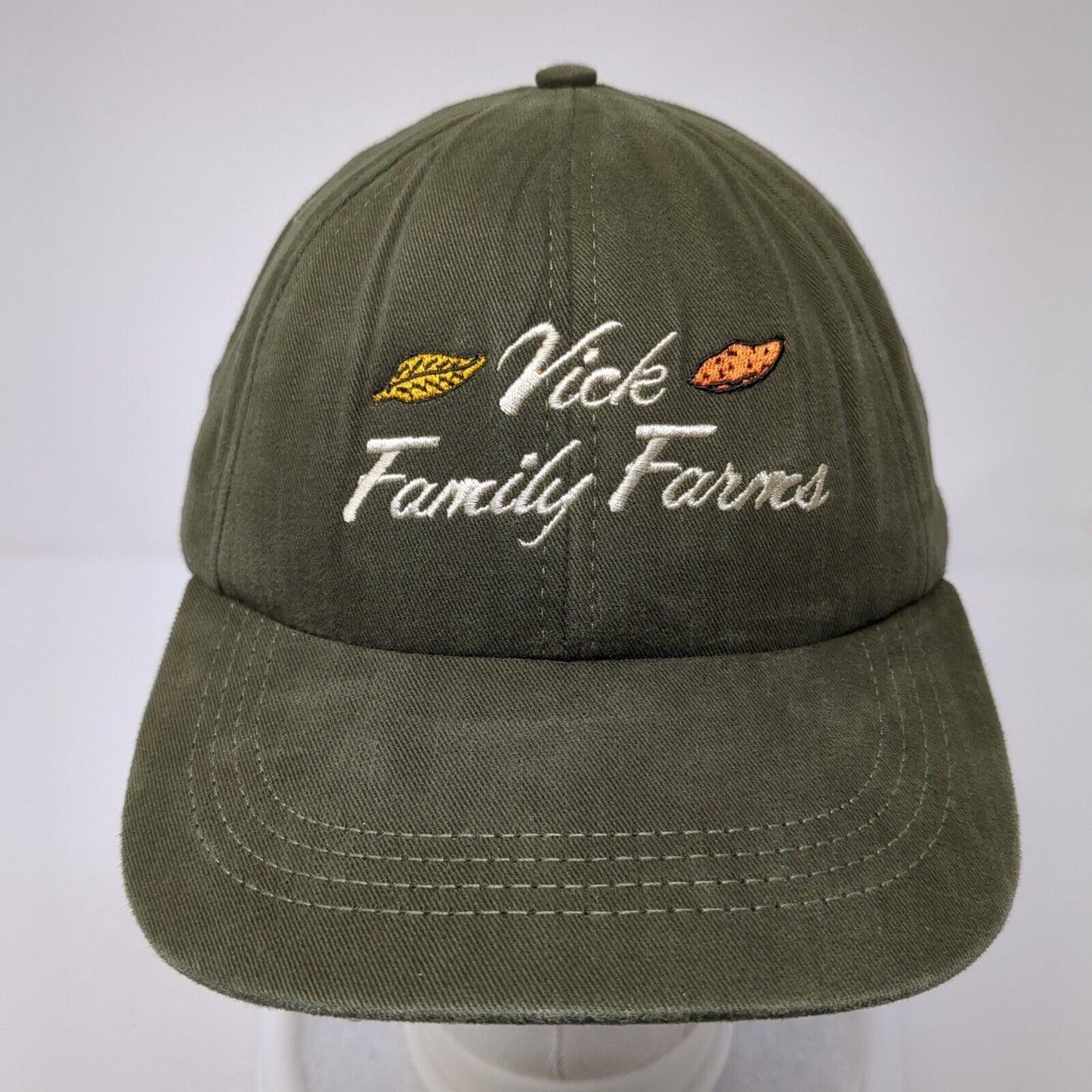 Vick Family Farms Strapback Hat Green One Size Adjustable Americap