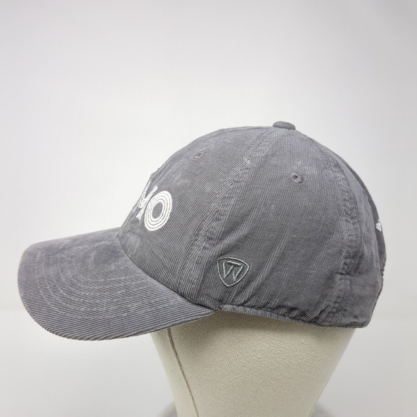 Como Slideback Hat Gray One Size Corduroy Top of the World 6 Panel