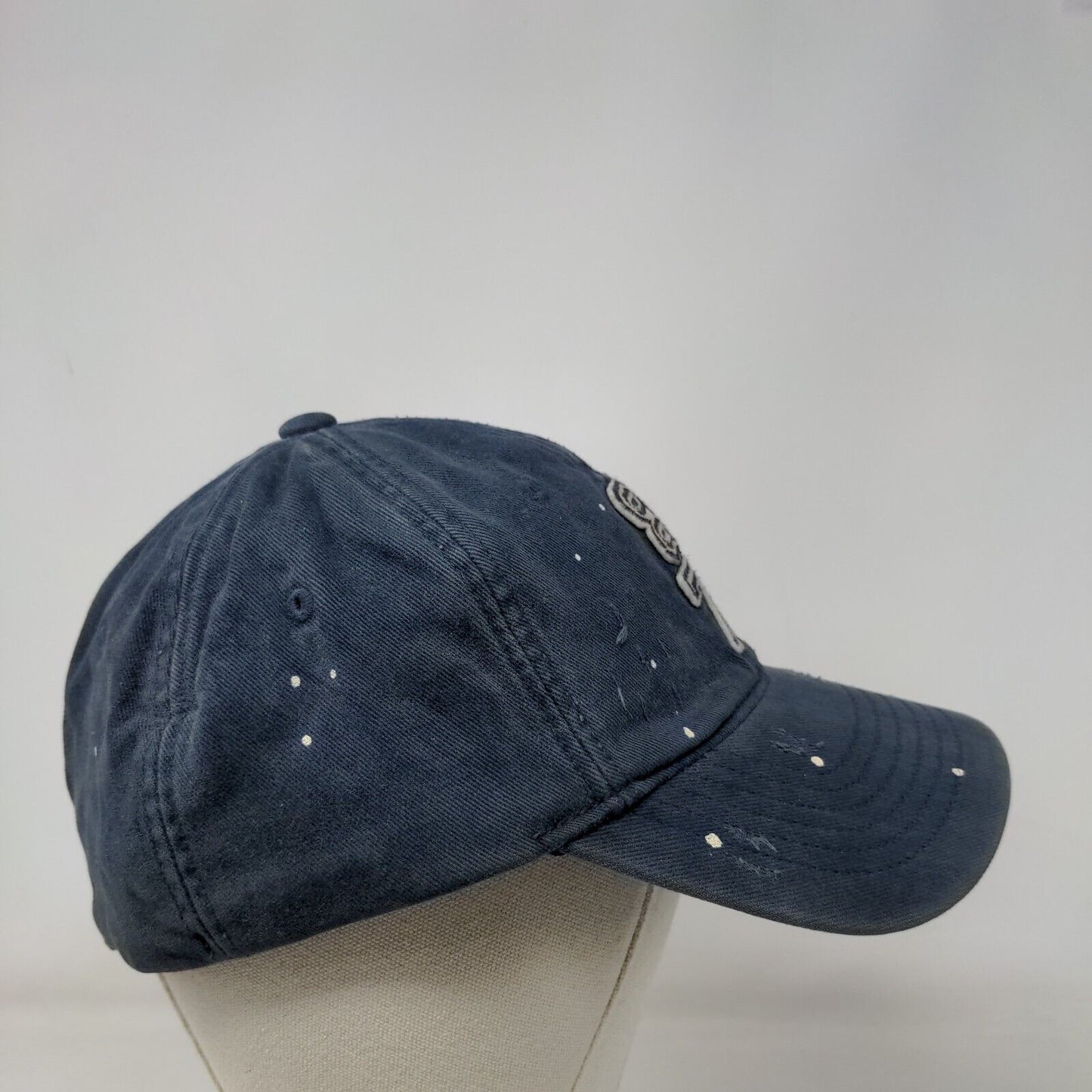 Aeropostale 87 Fitted Hat Blue Large/XL Solid 6 Panel Vent Holes