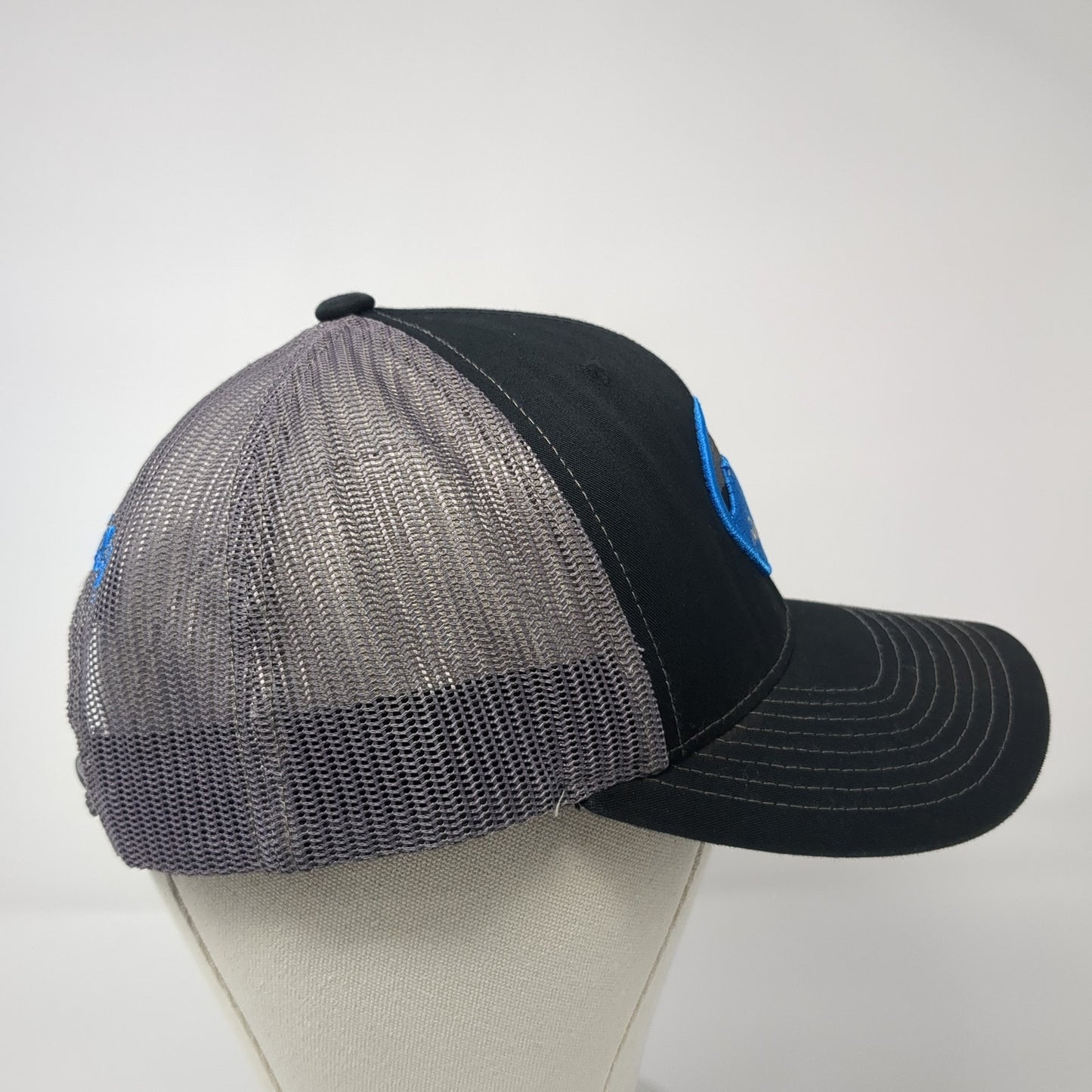 Foothills PT Snapback Trucker Hat Black One Size Adjustable Mesh Back Richardson
