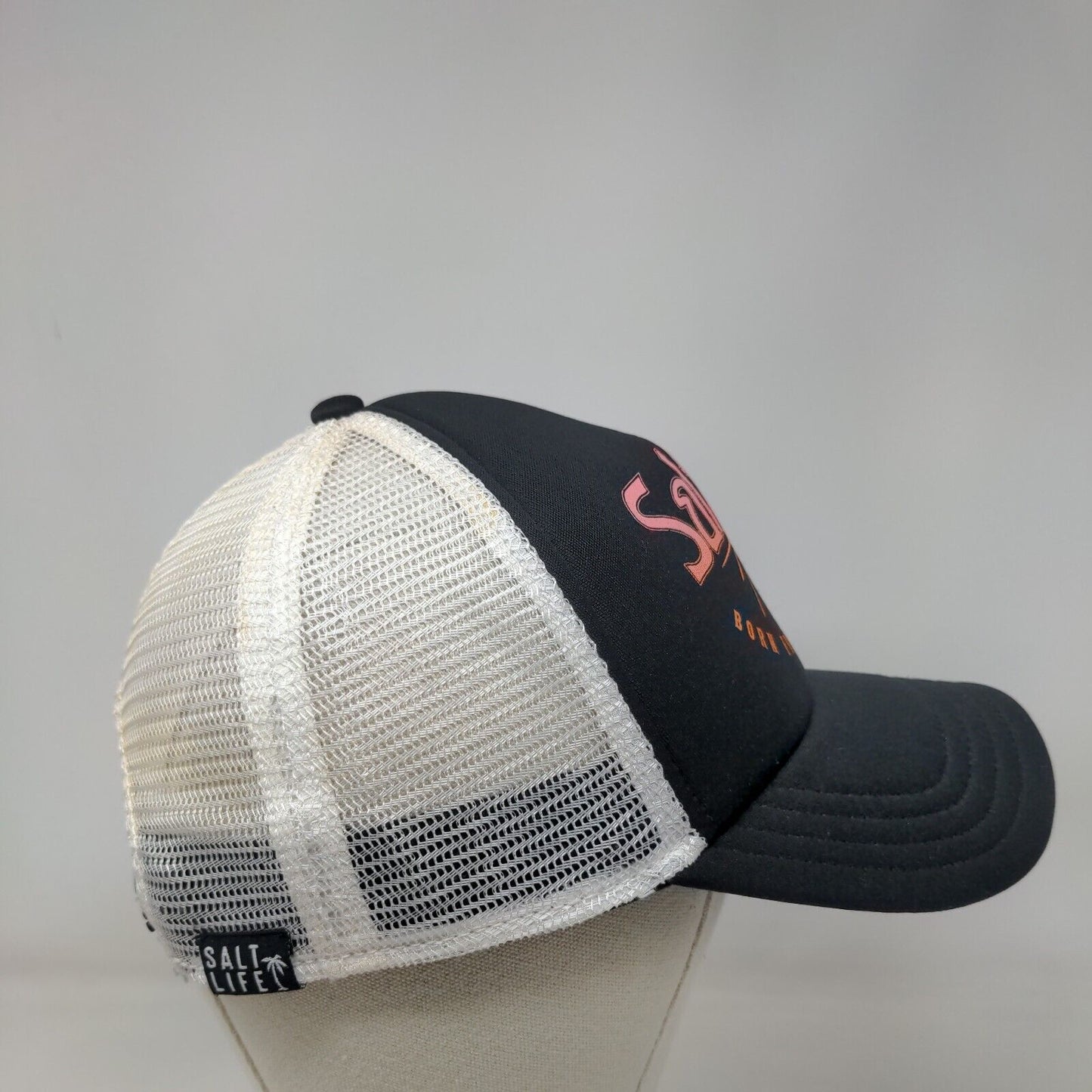 Salt Life Born From The Sun Snapback Trucker Hat Black OSFM Colorblock