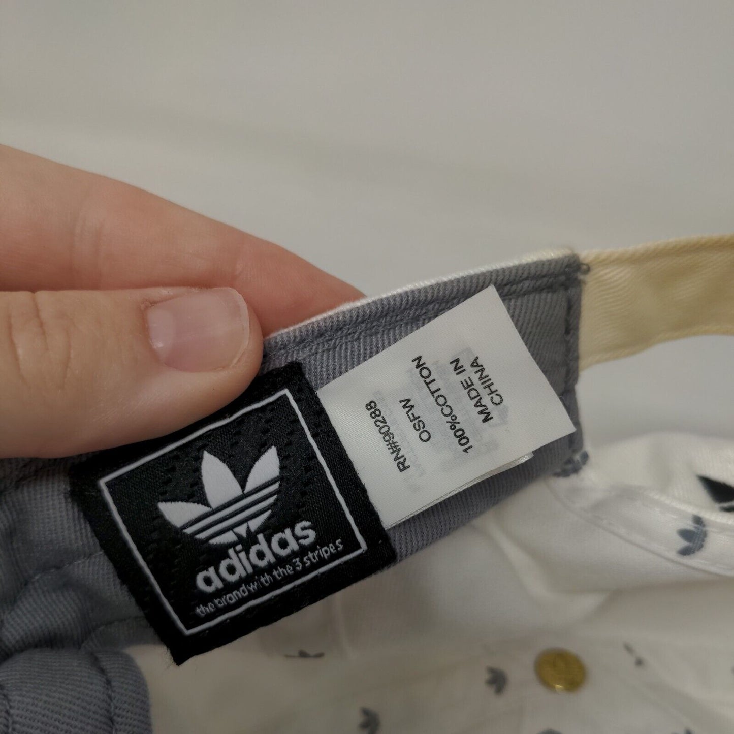 Adidas Trefoil Women's Slideback Hat White OSFW 6 Panel Embroidered