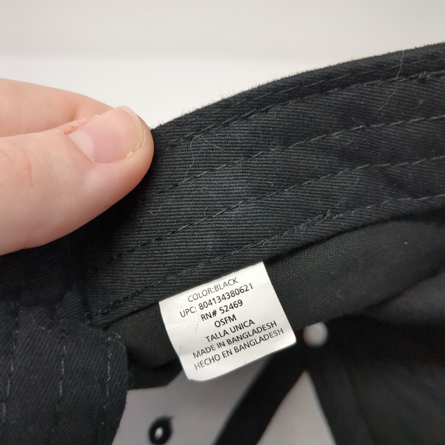 Unbranded Slideback Hat Black One Size Adjustable Blank Vent Holes