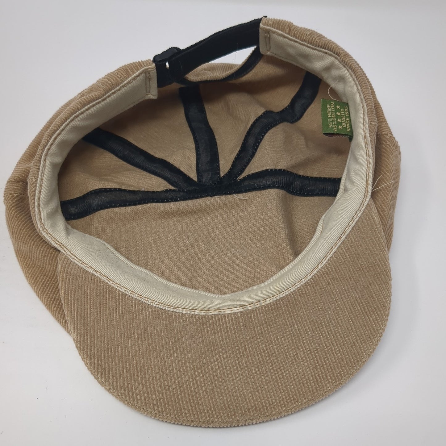 Hempy's Strapback Newsboy Cap Brown One Size Adjustable Lightweight Blank