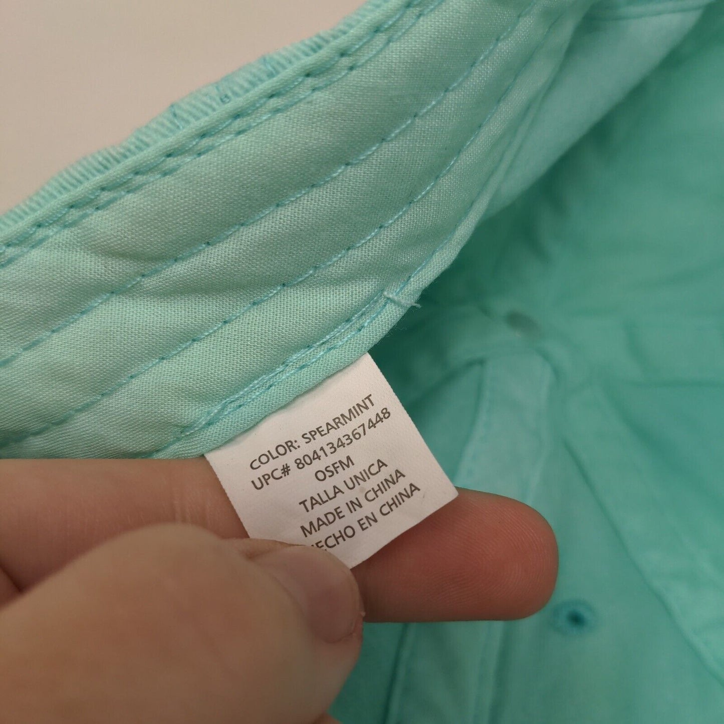 Unbranded Strapback Hat Blue Spearmint OSFM Adjustable Solid Blank