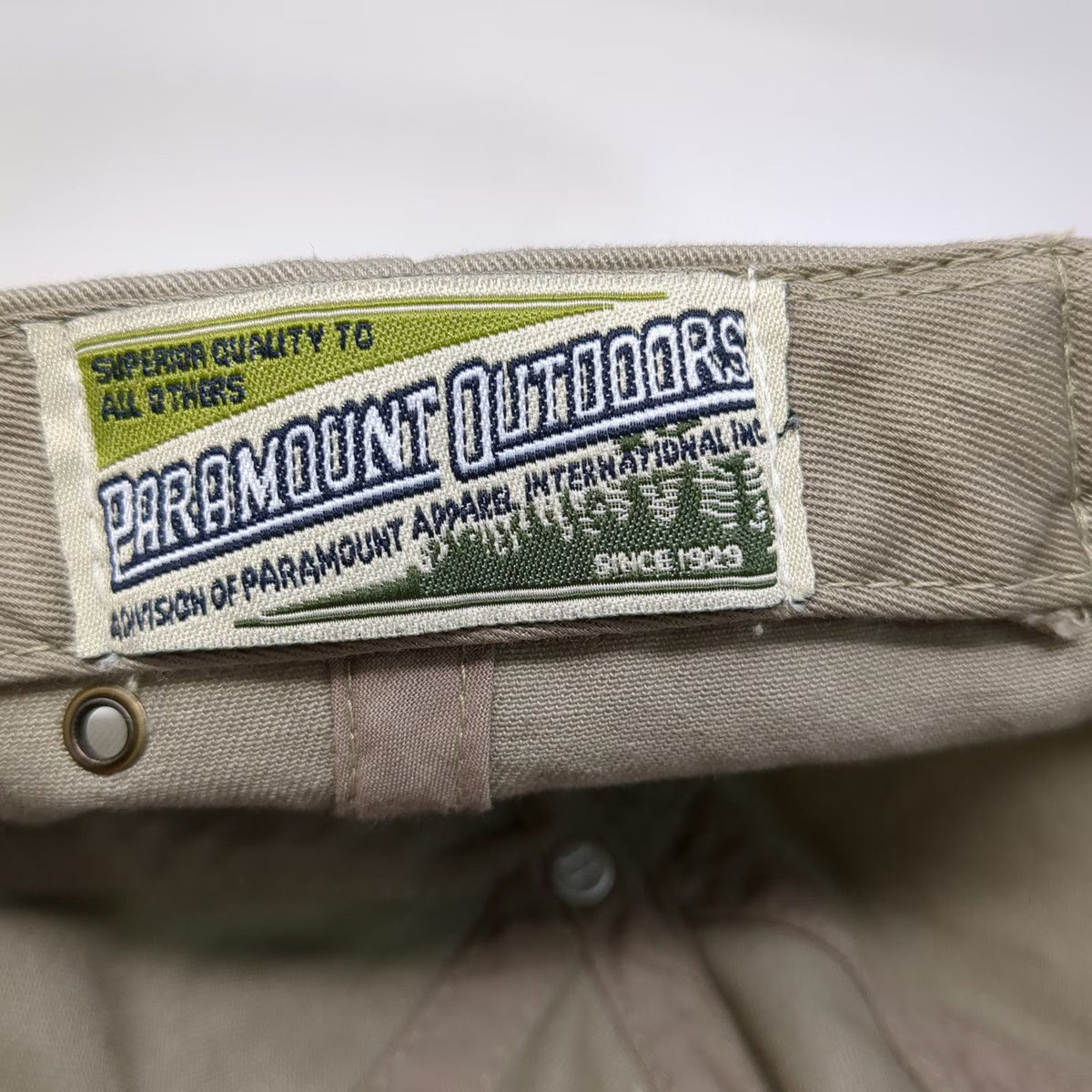 Paramount Outdoors Baseball Cap Beige One Size Fishing Graphic Slideback Hat