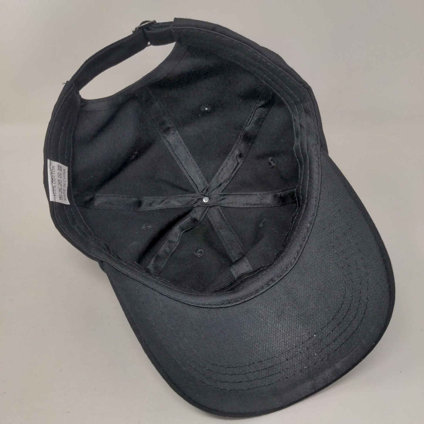 32 Degrees Slideback Hat Black One Size Solid Adjustable Embroidered