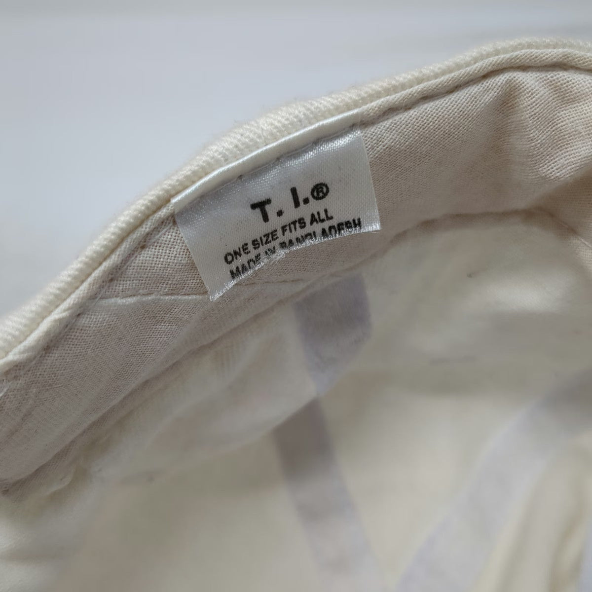 T.I. 5 Panel White One Size Hat Snapback Lucent Technologies Bell Labs Rope