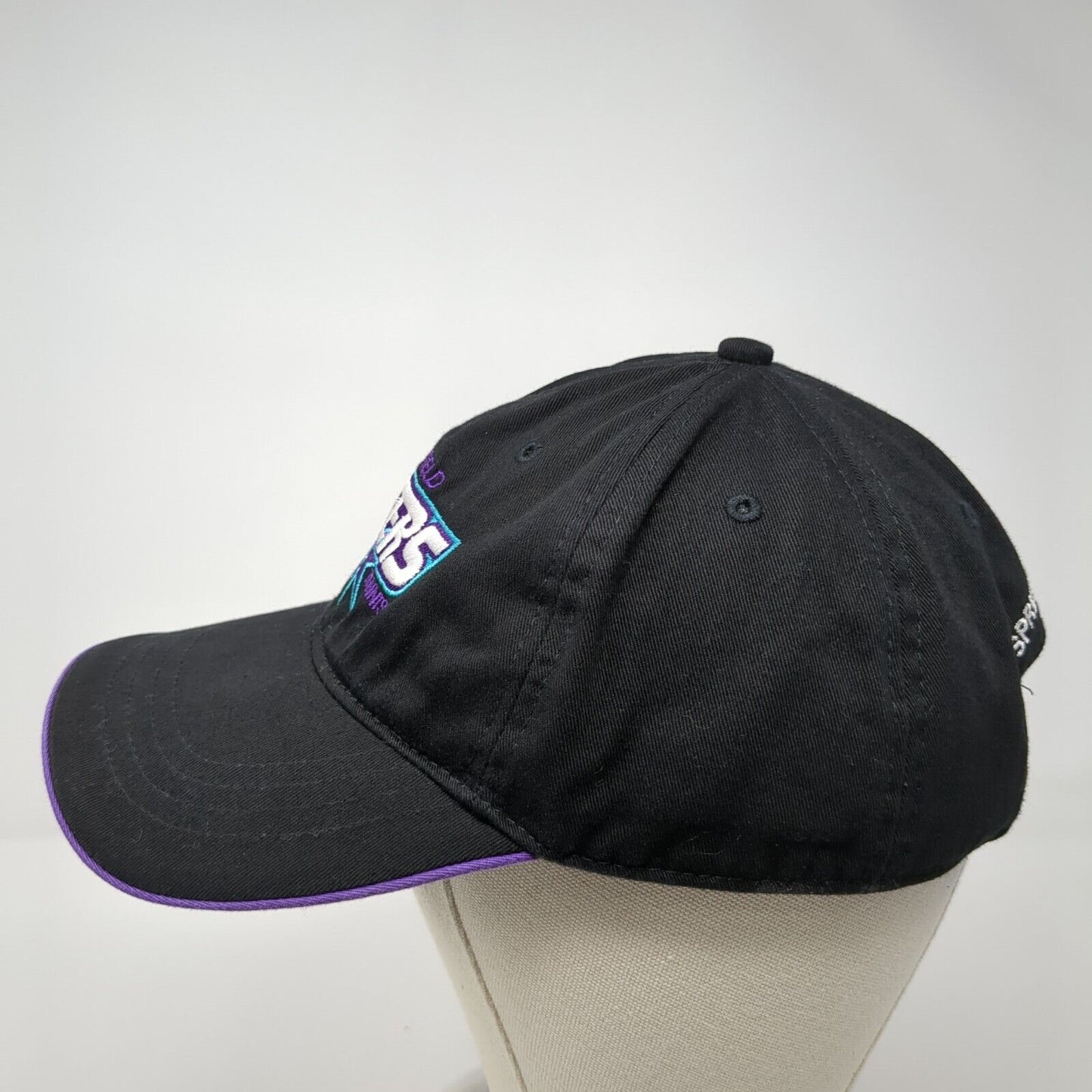 Springfield Lasers Tennis Slideback Hat Black One Size Adjustable Embroidered