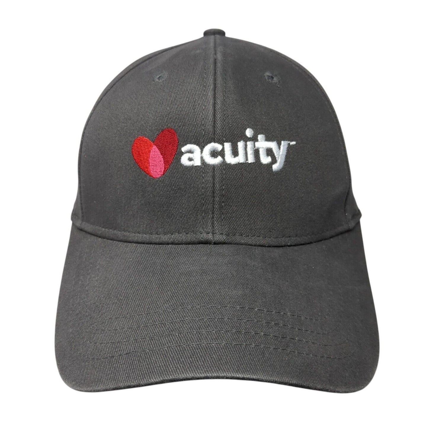 Acuity Strapback Hat Gray One Size Adjustable Embroidered Cap America