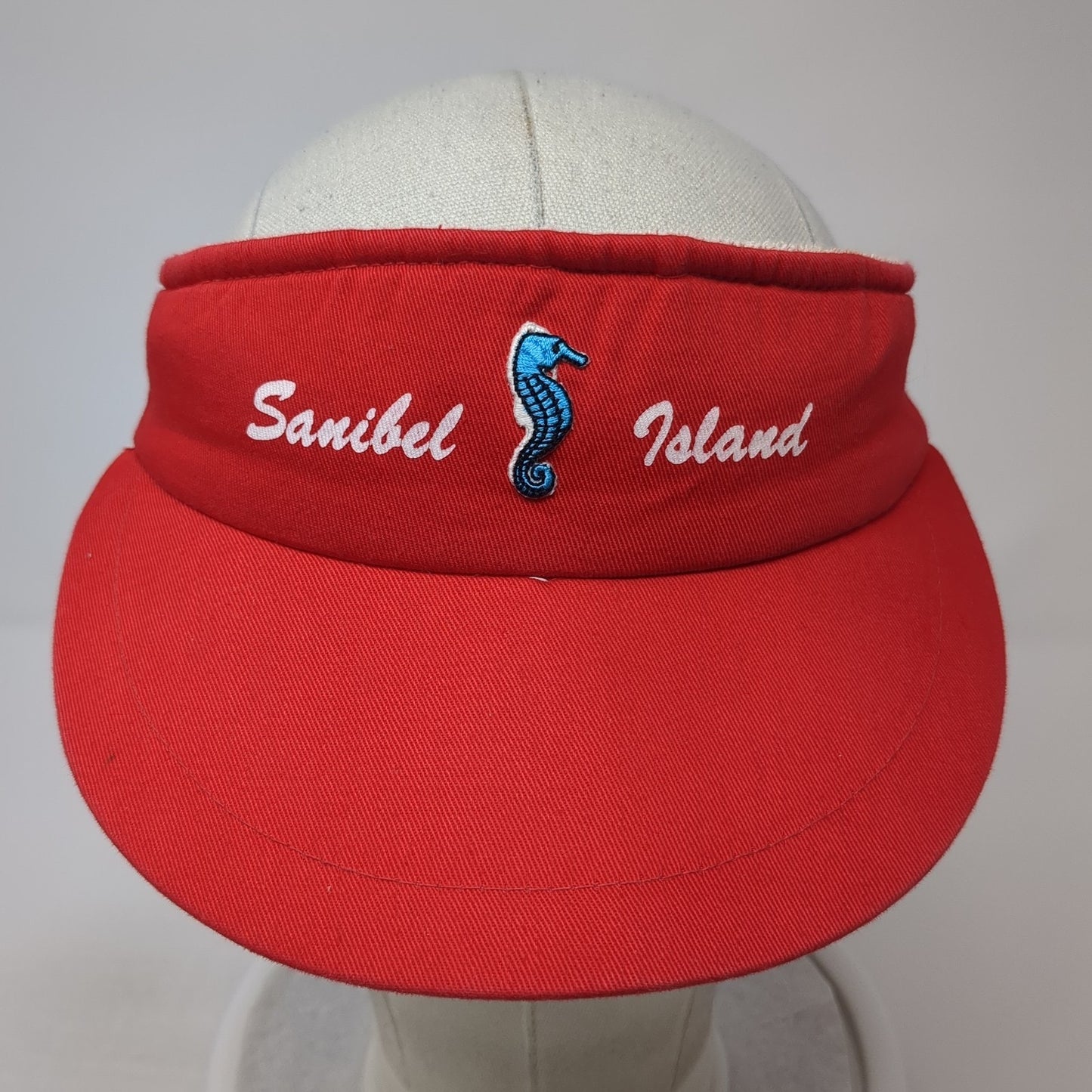 Sanibel Island Slideback Sun Visor Hat Red One Size Adjustable Outdoor