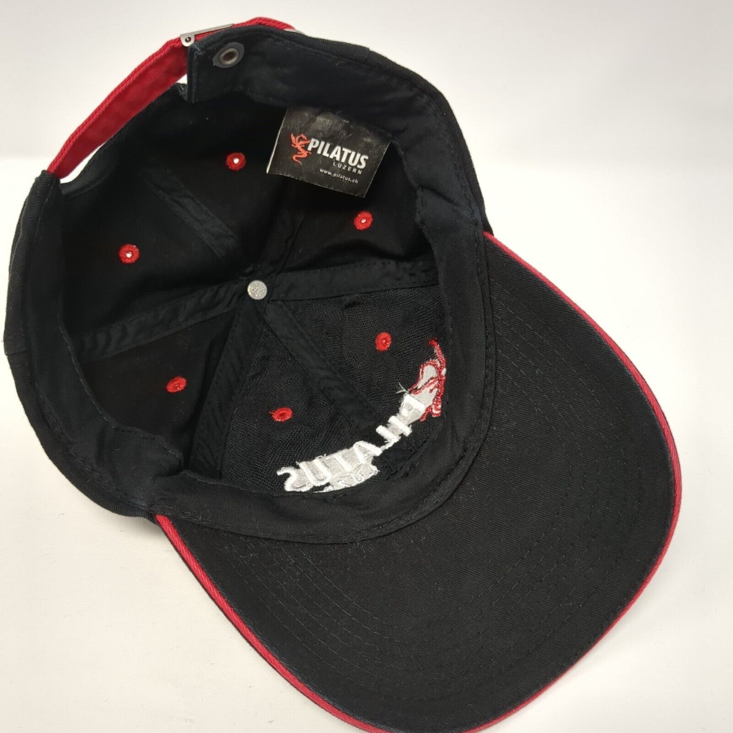 Pilatus Luzern Slideback Hat Black One Size Adjustable Embroidered