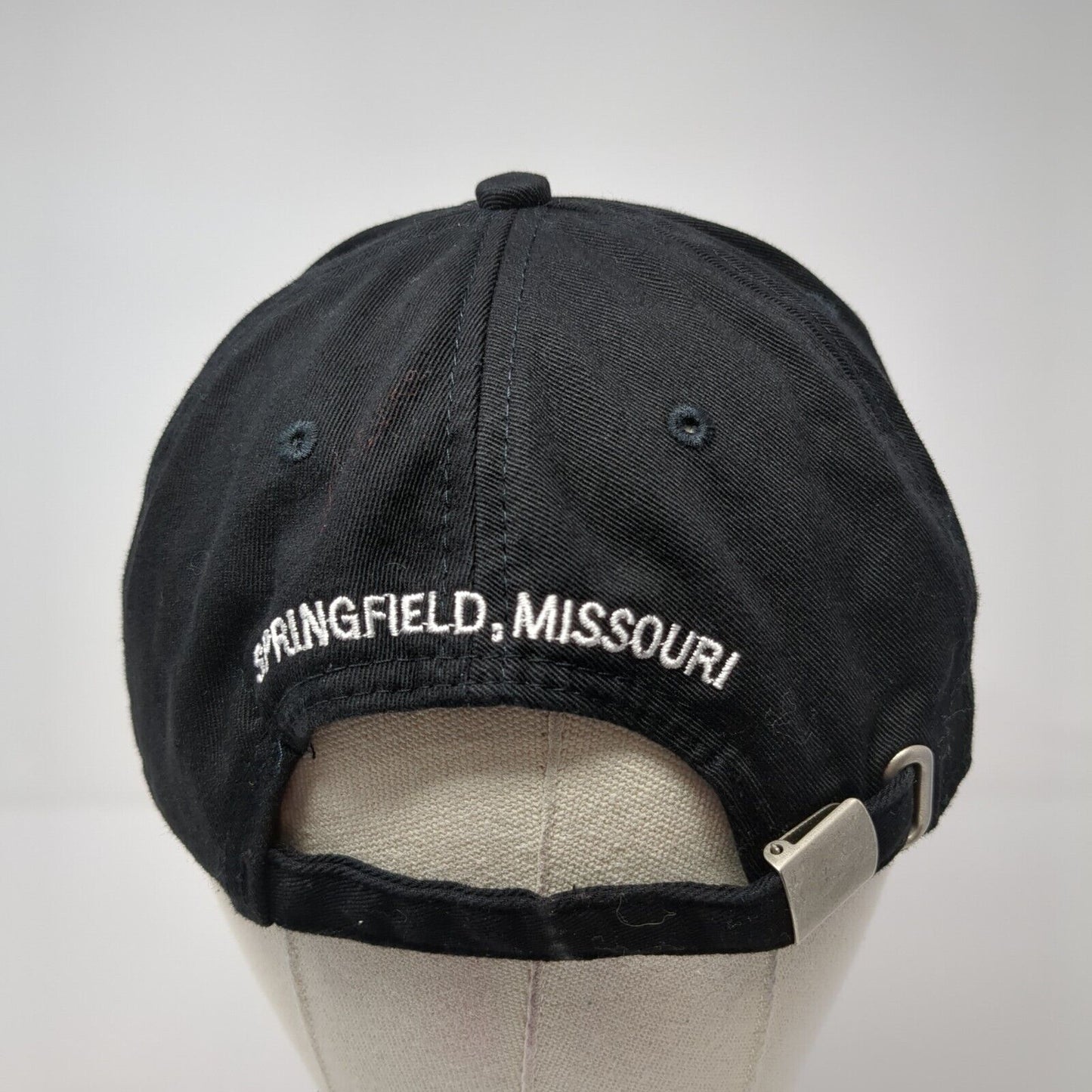 Springfield Lasers Tennis Slideback Hat Black One Size Adjustable Embroidered