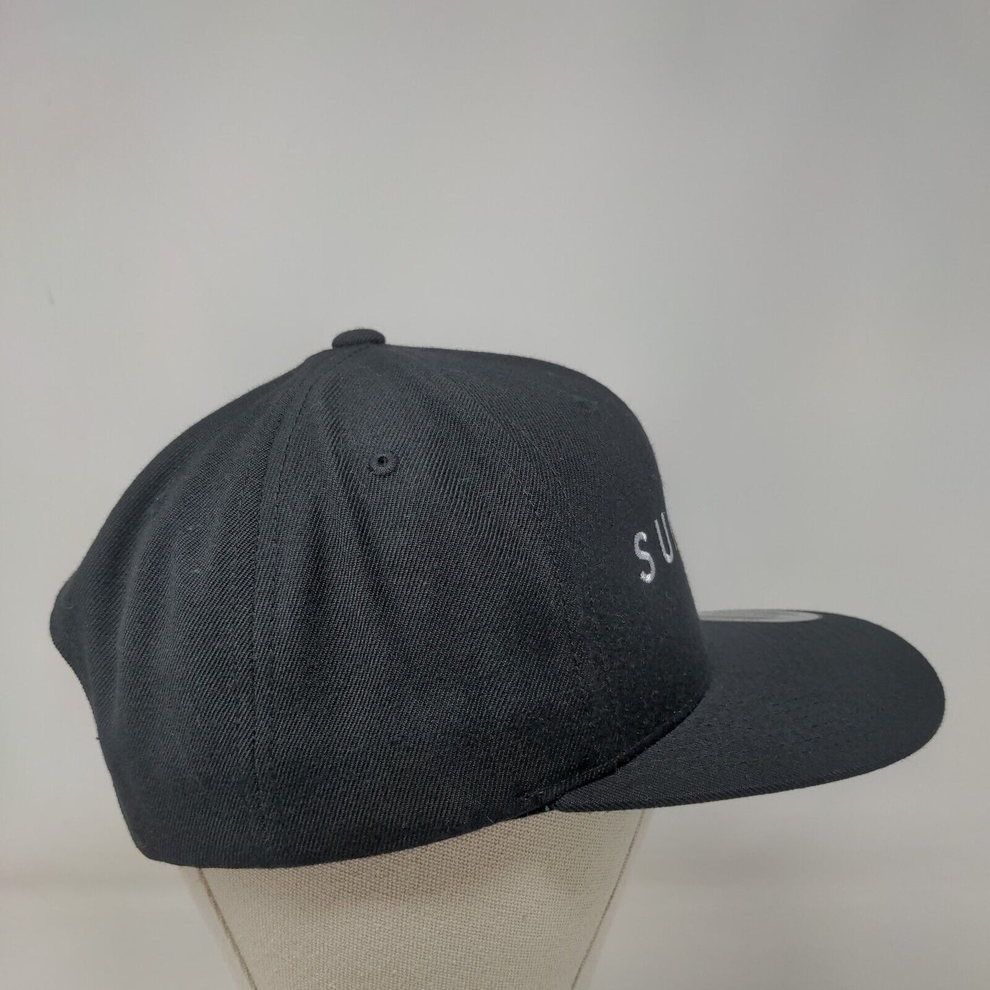 Suforia Snapback Hat Black One Size Embroidered Adjustable 6 Panel