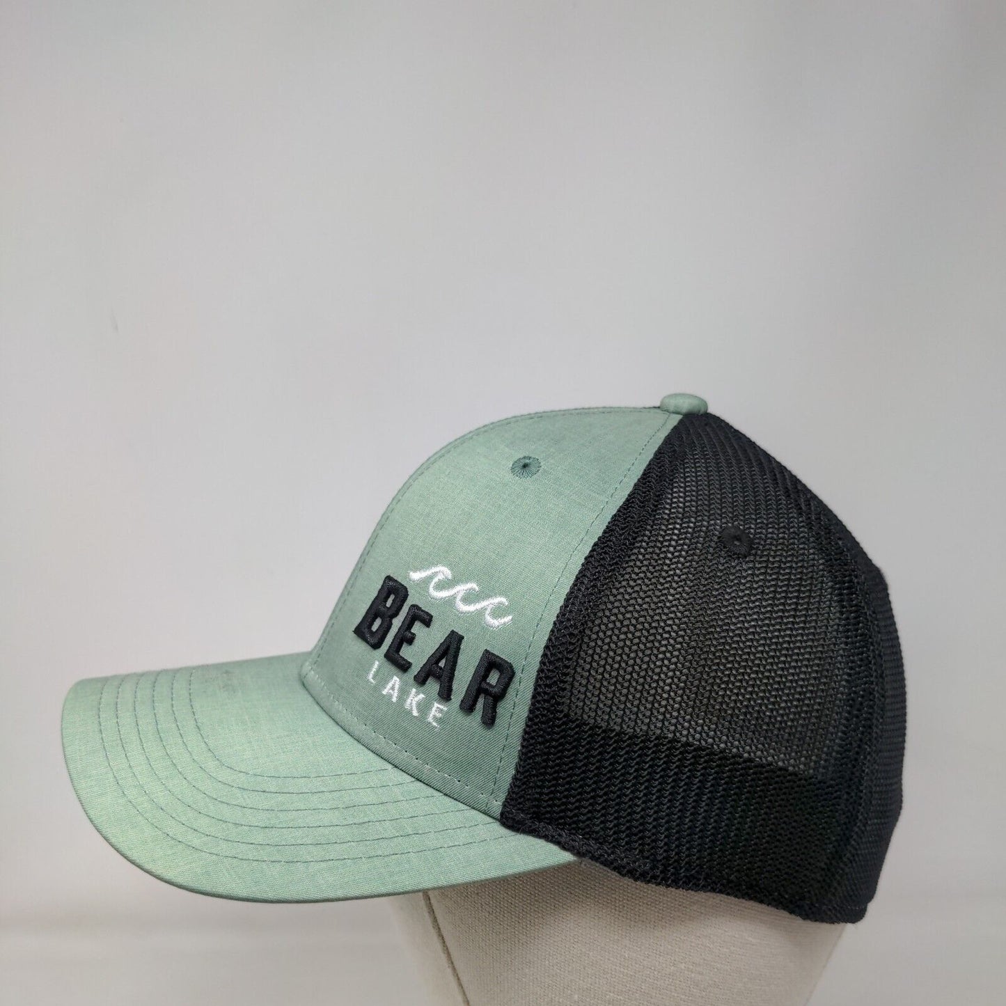 Bear Lake Fitted Trucker Hat Multicolor S/M Breathable Mesh Back 6 Panel Legacy