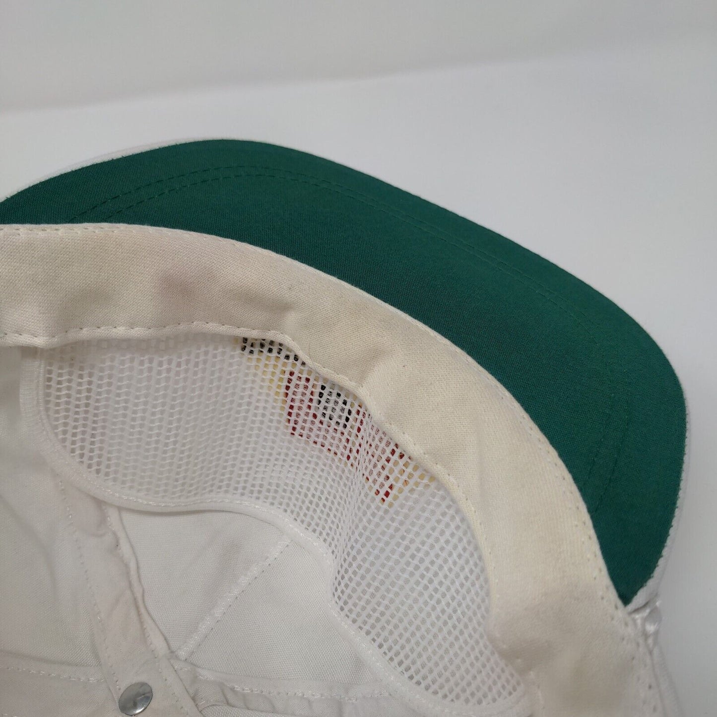 Farm Bureau Ins. Slideback Rope Hat White OSFA Leather Strap Imperial