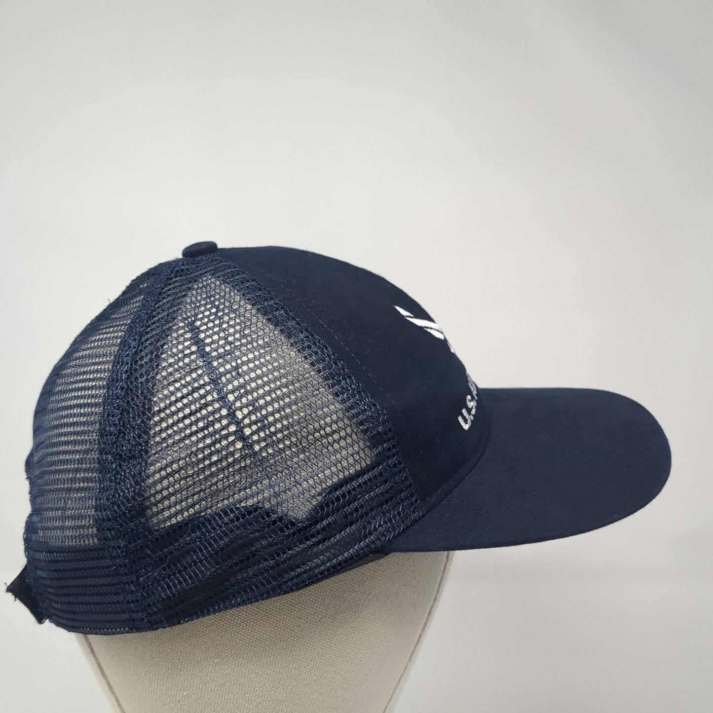 U.S. Air Force Strapback Mesh Back Trucker Hat Blue One Size Adjustable
