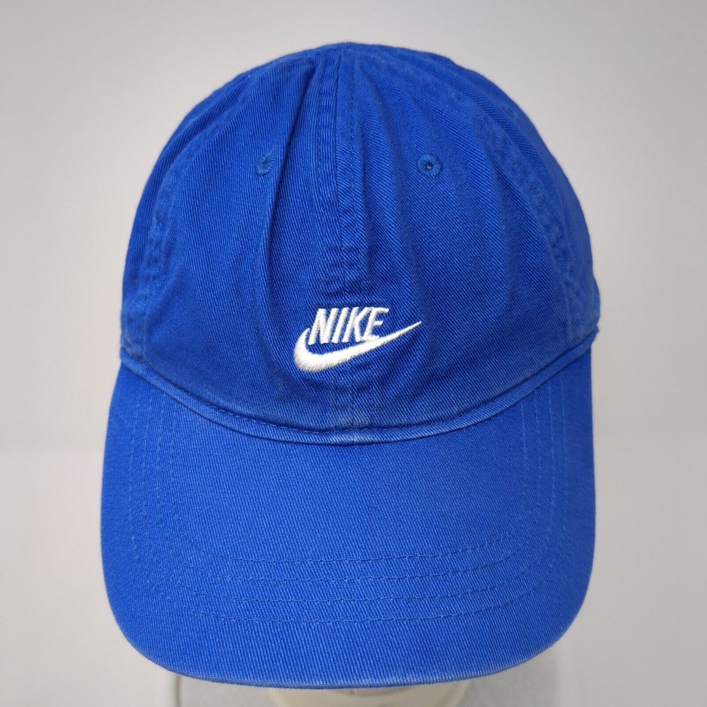 Nike Swoosh Strapback Hat Blue Youth One Size Adjustable Embroidered