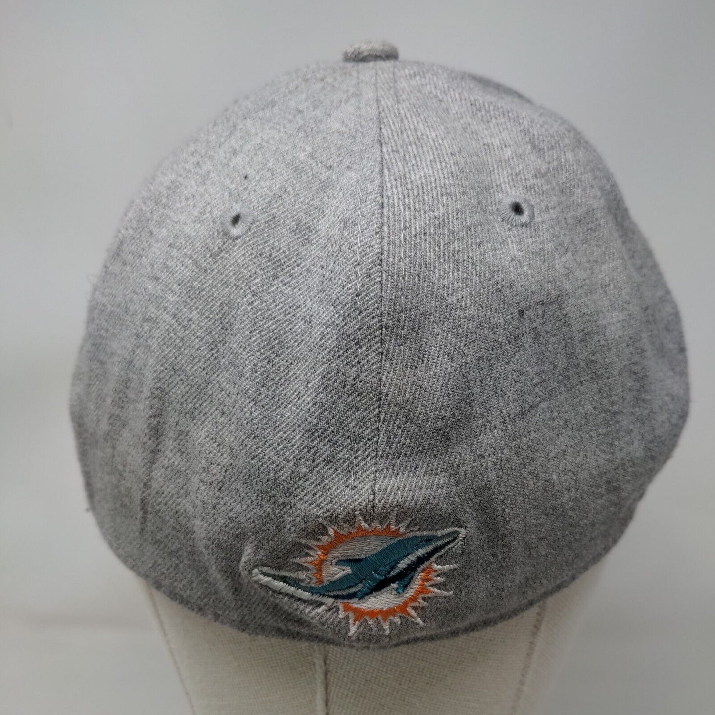 Miami Dolphins NFL Fitted Hat Gray Blue Size M Embroidered New Era 39Thirty