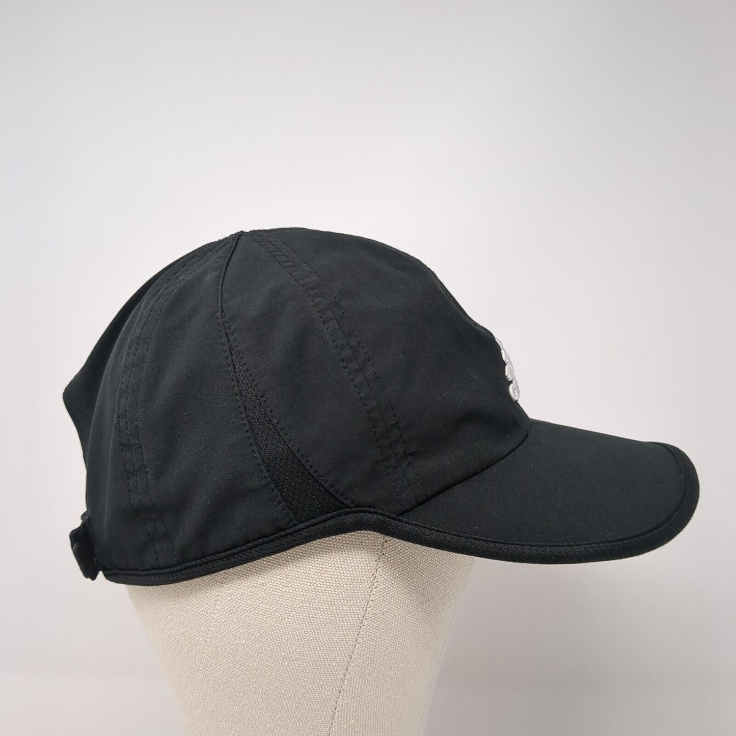Adidas 3 Stripes Strapback Hat Black One Size Embroidered Running