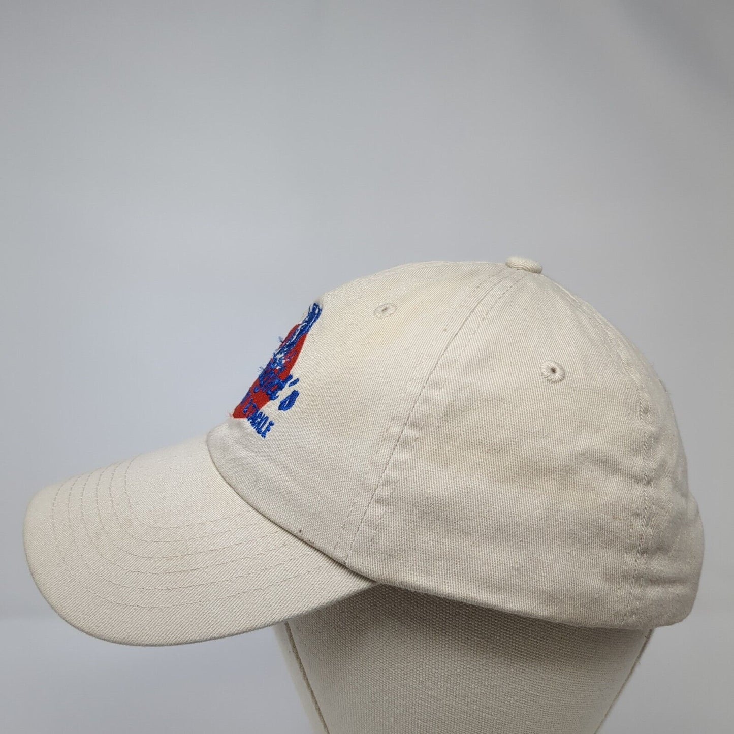 Rubright's Bait & Tackle Slideback Hat Tan One Size Embroidered 6 Panel