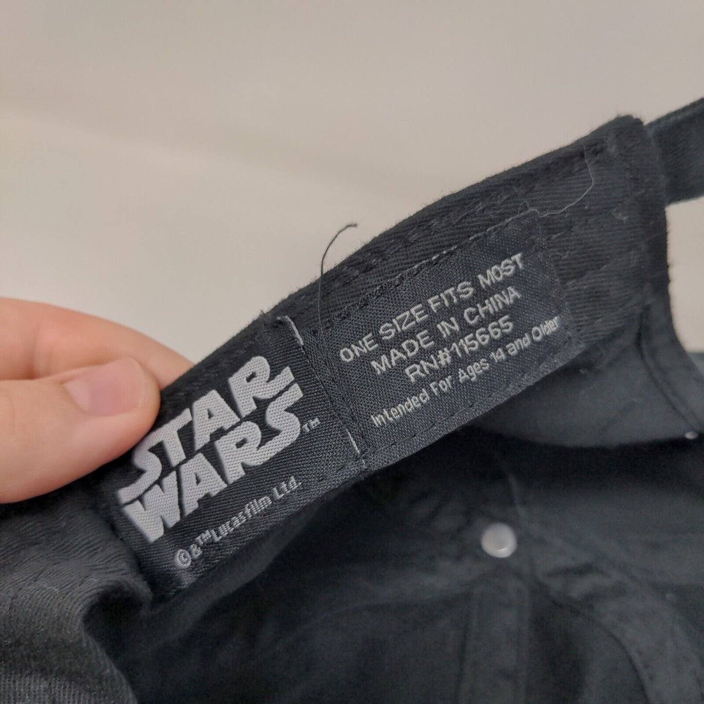 Madalorian Baby Yoda Slideback Hat Black OSFM Adjustable Embroidered Star Wars