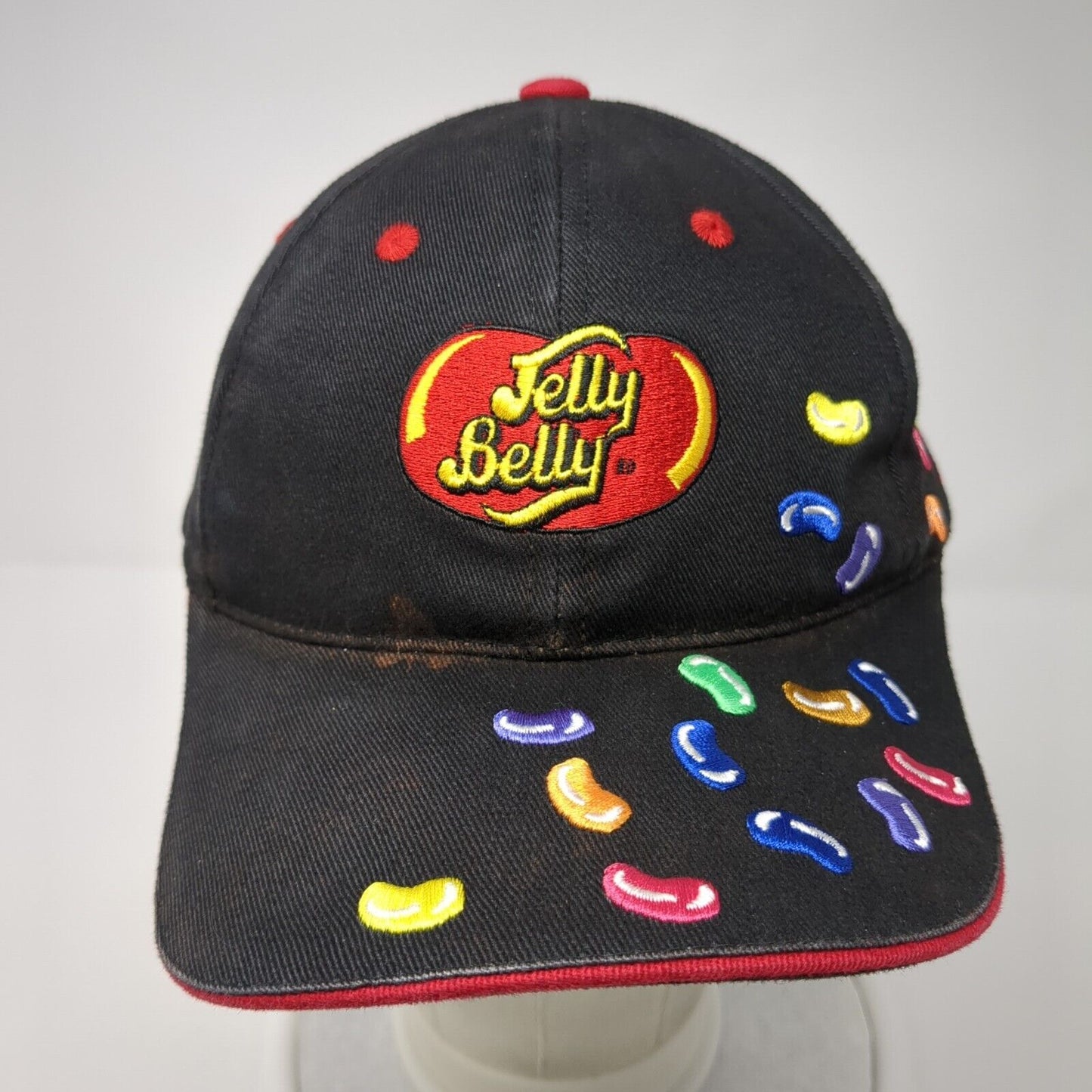 Jelly Belly Slideback Hat Black One Size Adjustable Embroidered Town Talk