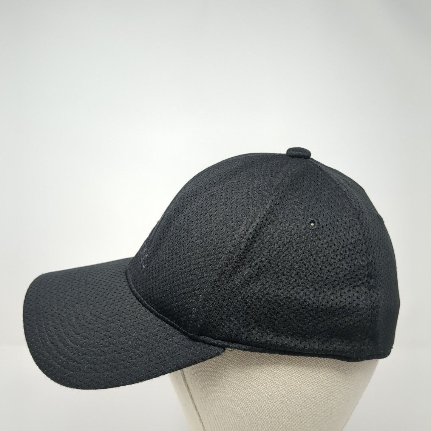 Adidas Fitted Baseball Cap Black One Size Lightweight Breathable Embroidered