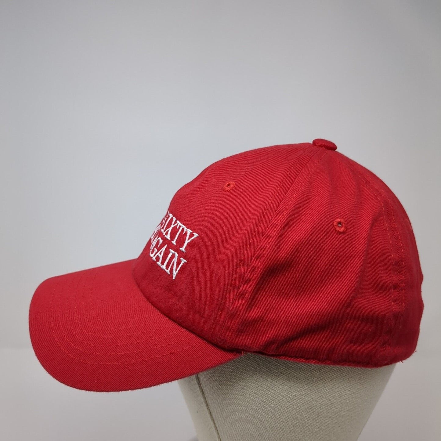 Make Sixty Great Again Slideback Baseball Cap Red OS Adjustable Embroidered