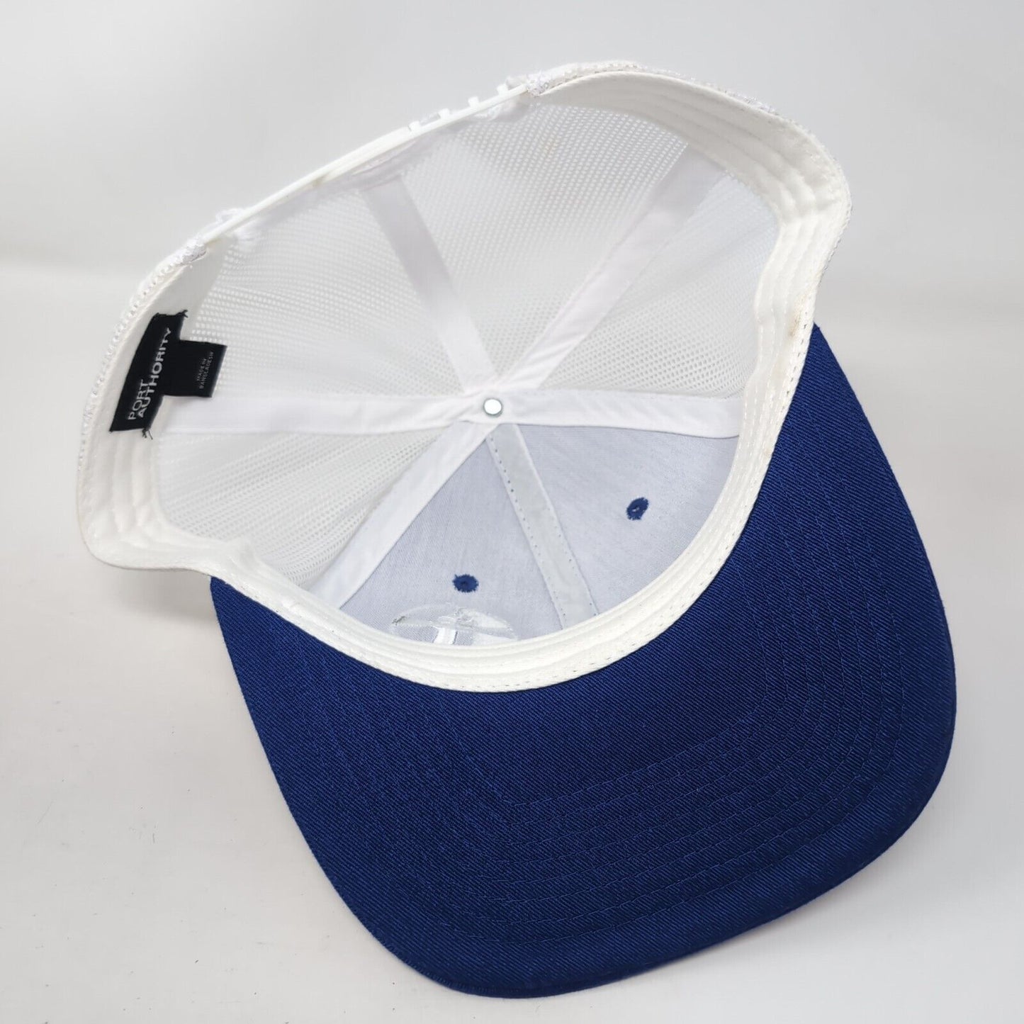 Beacon Snapback Trucker Hat Blue One Size Adjustable Mesh Back Port Authority