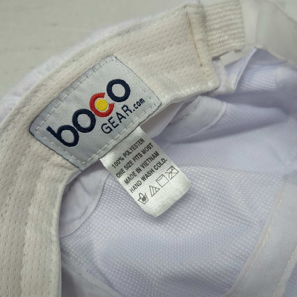 BOCO Gear Ironman 70.3 North Carolina 2019 Finisher 5 Panel Hat White One Size