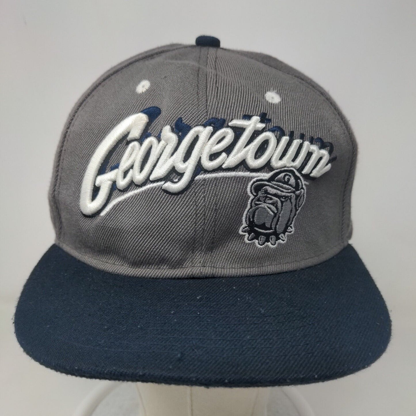Zephyr Men's Slideback Hat Gray Georgetown Hoyas Bulldog Embroidered Logo