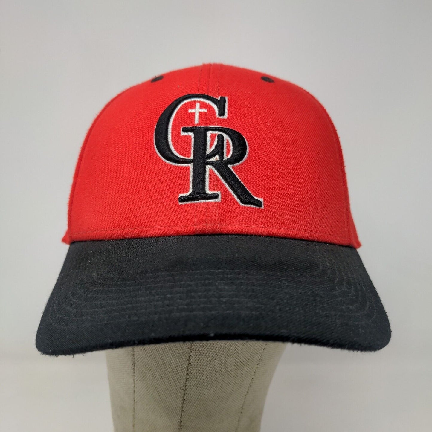 Nike Legacy91 Dri Fit Men's Fitted Hat Red Black Size 7 1/4 Embroidered CR Logo