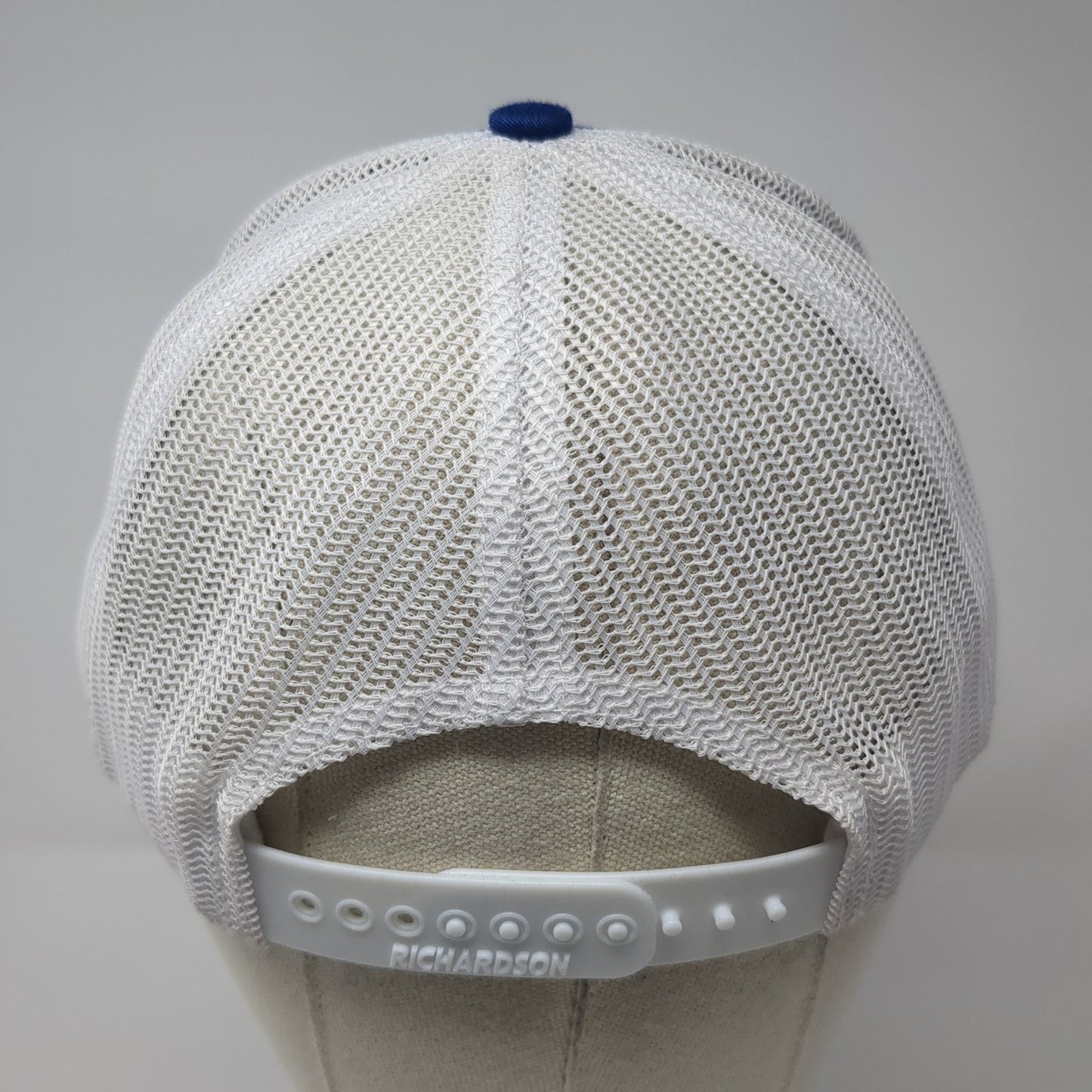 Pioneer Federal Credit Union Trucker Hat Blue OS Adjustable Mesh Back Richardson