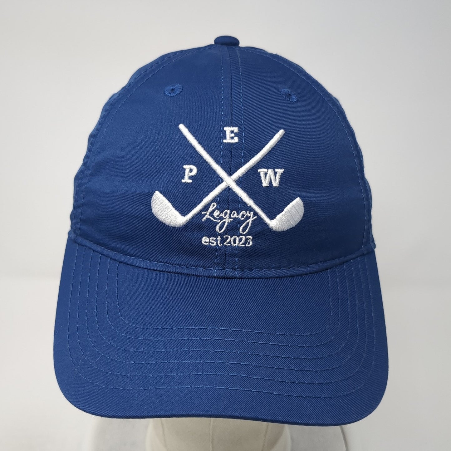 PEW Legacy Strapback Hat Blue One Size Adjustable Embroidered Outdoor