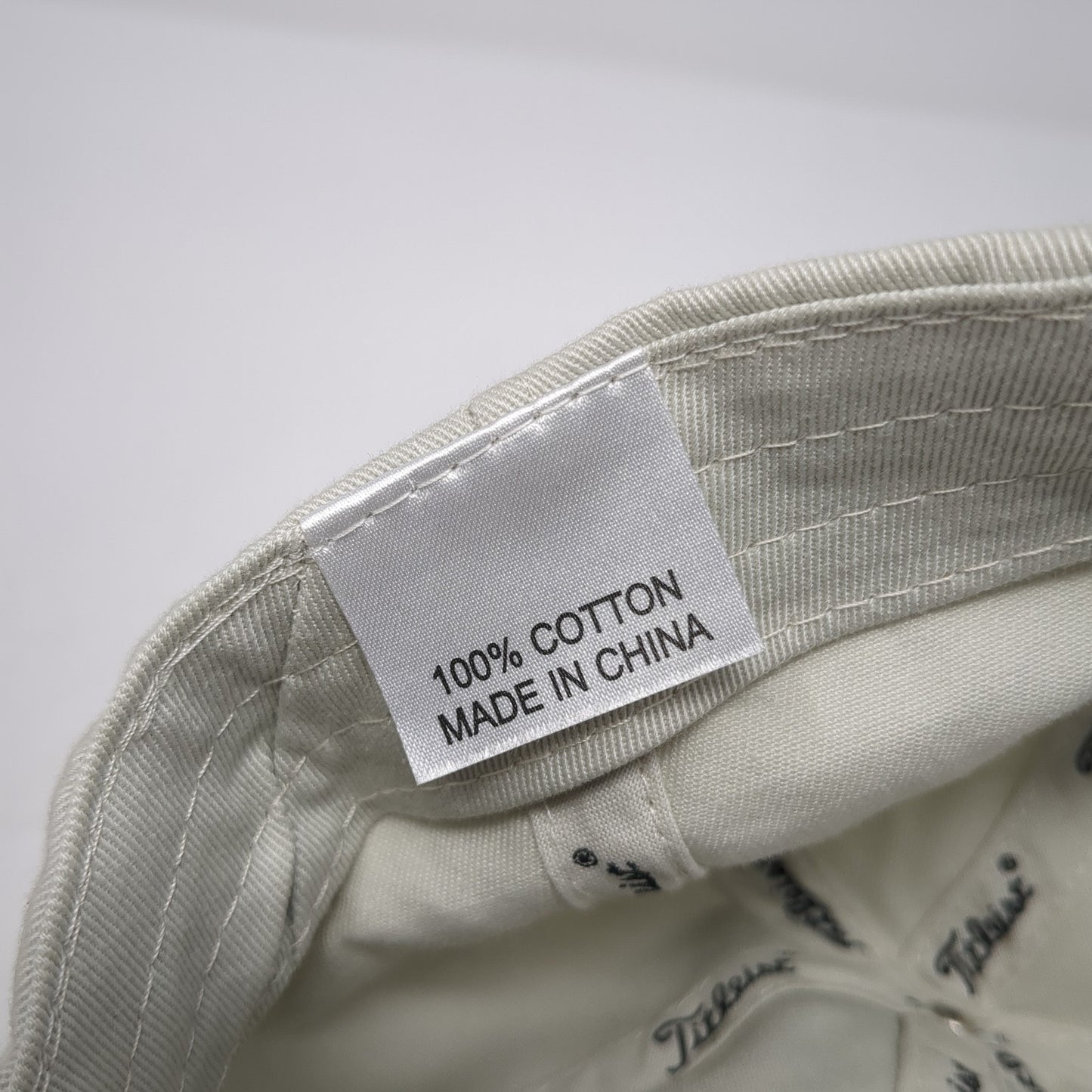 Titleist Whitney Oaks Slideback Hat Beige One Size Solid Embroidered