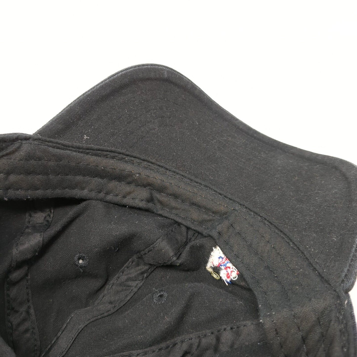 US Polo Assn Slideback Hat Black OS Adjustable Embroidered Patriotic 6 Panel