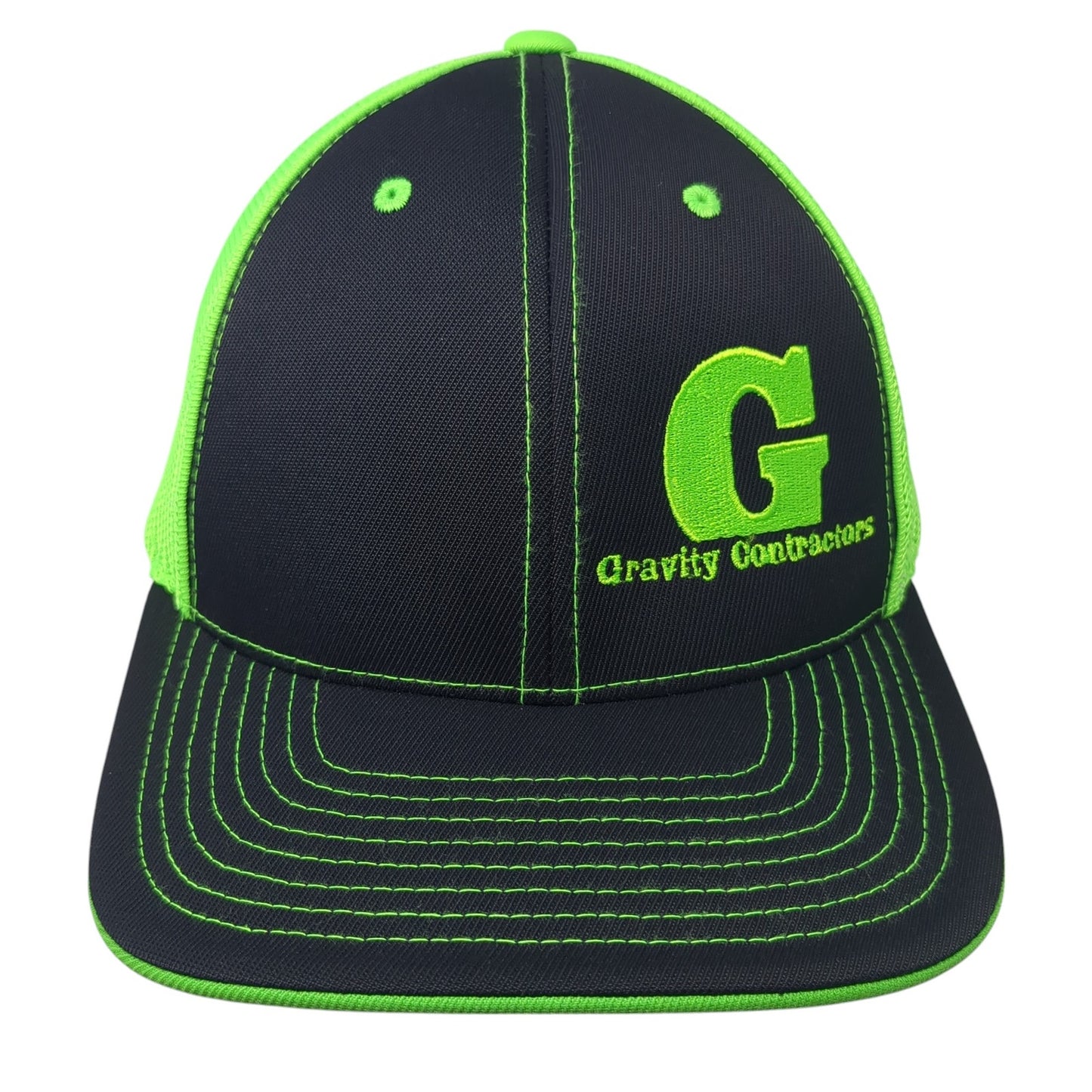 Gravity Contractors Fitted Mesh Back Trucker Hat Multi 8 Pacific Headwear