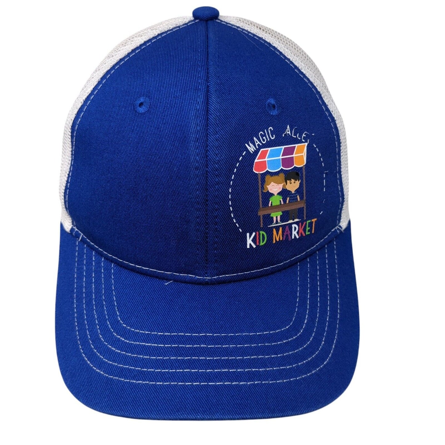 Magic Valley Kid Market Youth Snapback Trucker Hat Blue OS Mesh Port Authority