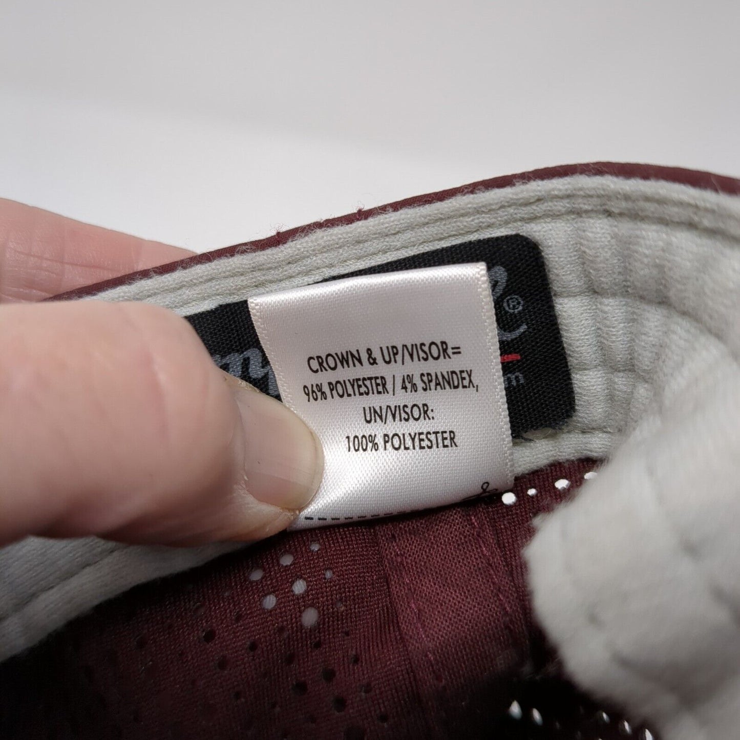 N2G Strapback Hat Red One Size Adjustable Laser Cut Perforated Imperial