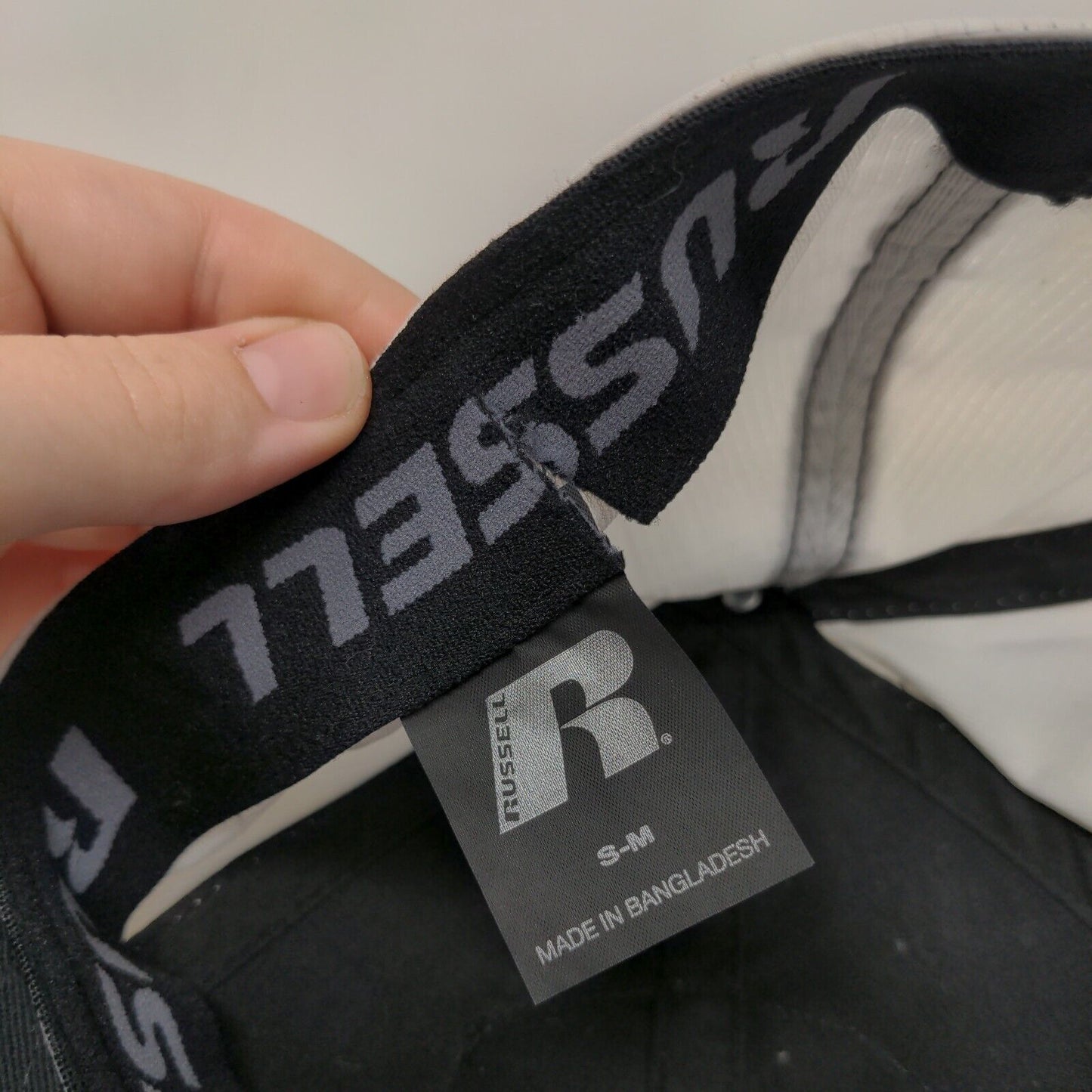 B & B Construction Fitted Hat Black Small-Medium Colorblock Russell