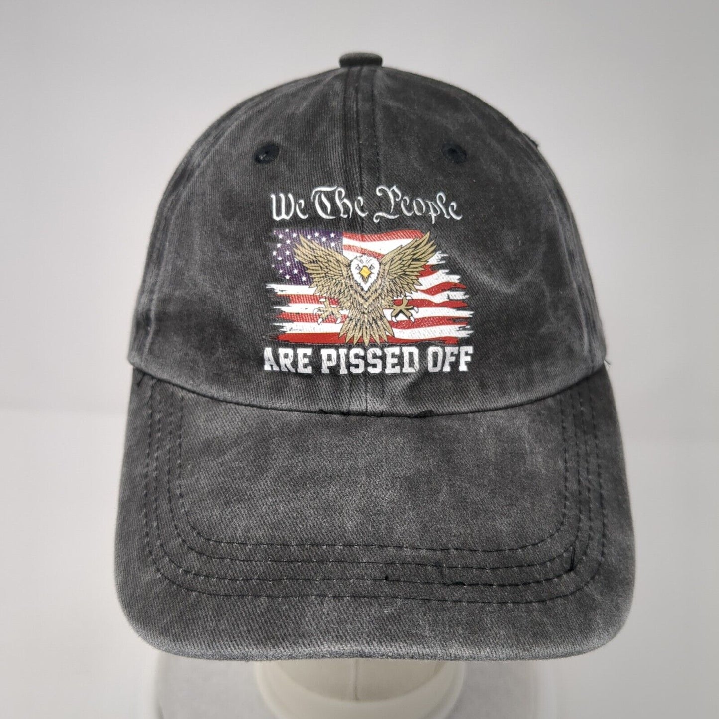 We The People Are Pissed Off Slideback Hat Gray One Size USA Flag