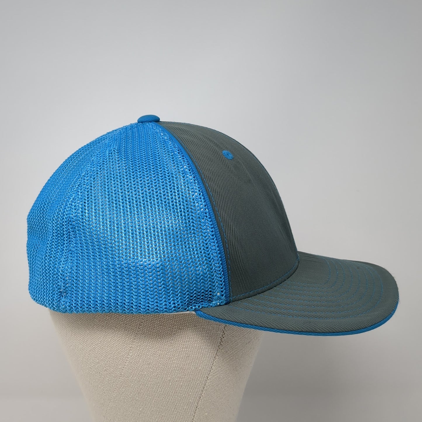 Pacific Headwear Fitted Mesh Back Trucker Hat Multi 7 3/8 Embroidered