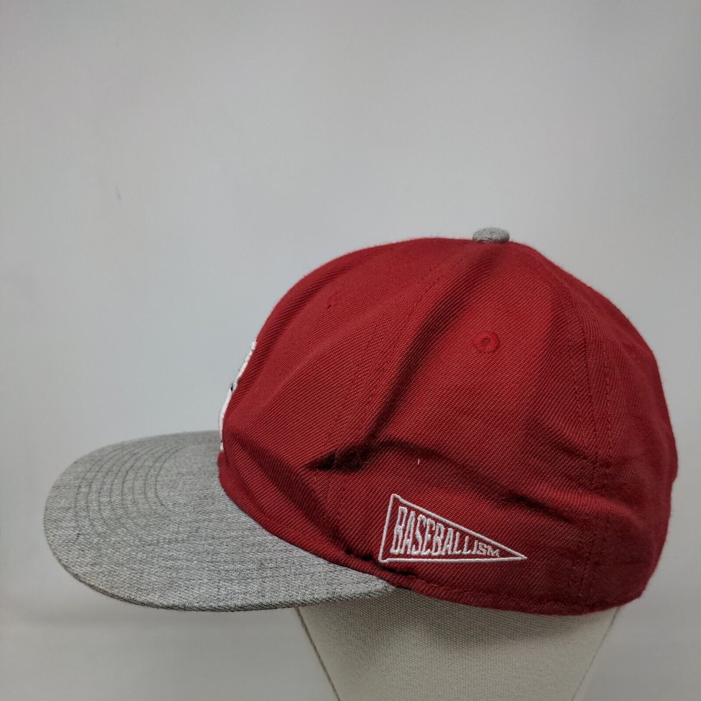 Baseballism Fitted Hat Red Size 7 3/8 Embroidered Patriotic Vented Holes