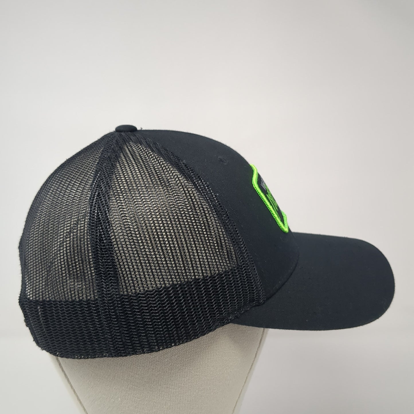 What's Next Patch Snapback Trucker Hat Black Large Mesh Back Richardson