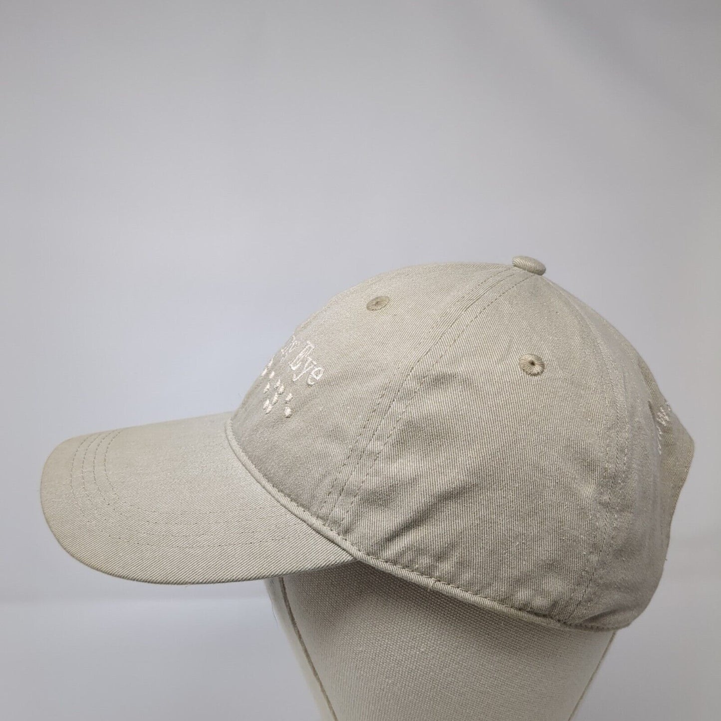 The Seeing Eye Slideback Hat Tan One Size Adjustable Embroidered 6 Panel Cotton