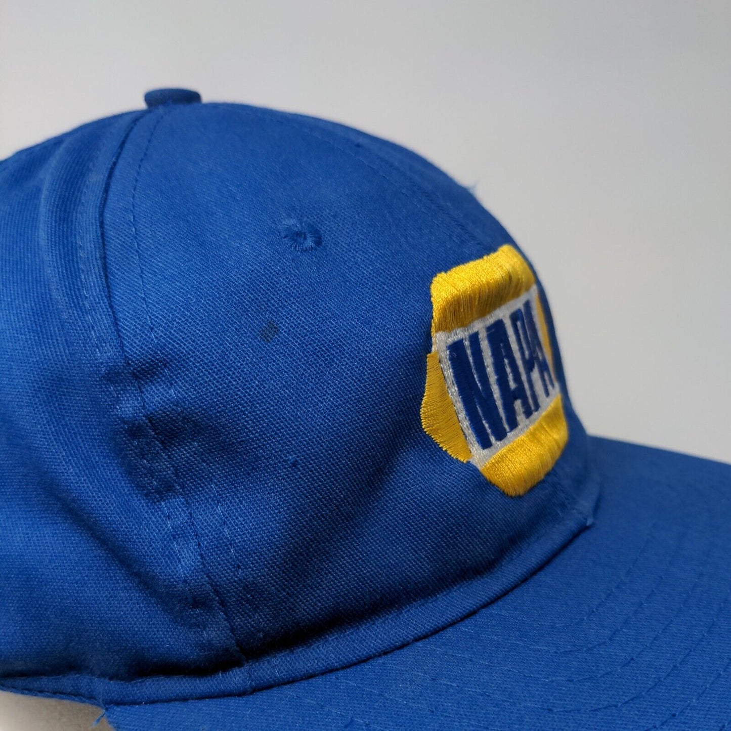 NAPA Snapback Hat Blue OSFA Adjustable Embroidered Vented Holes Tex Kap