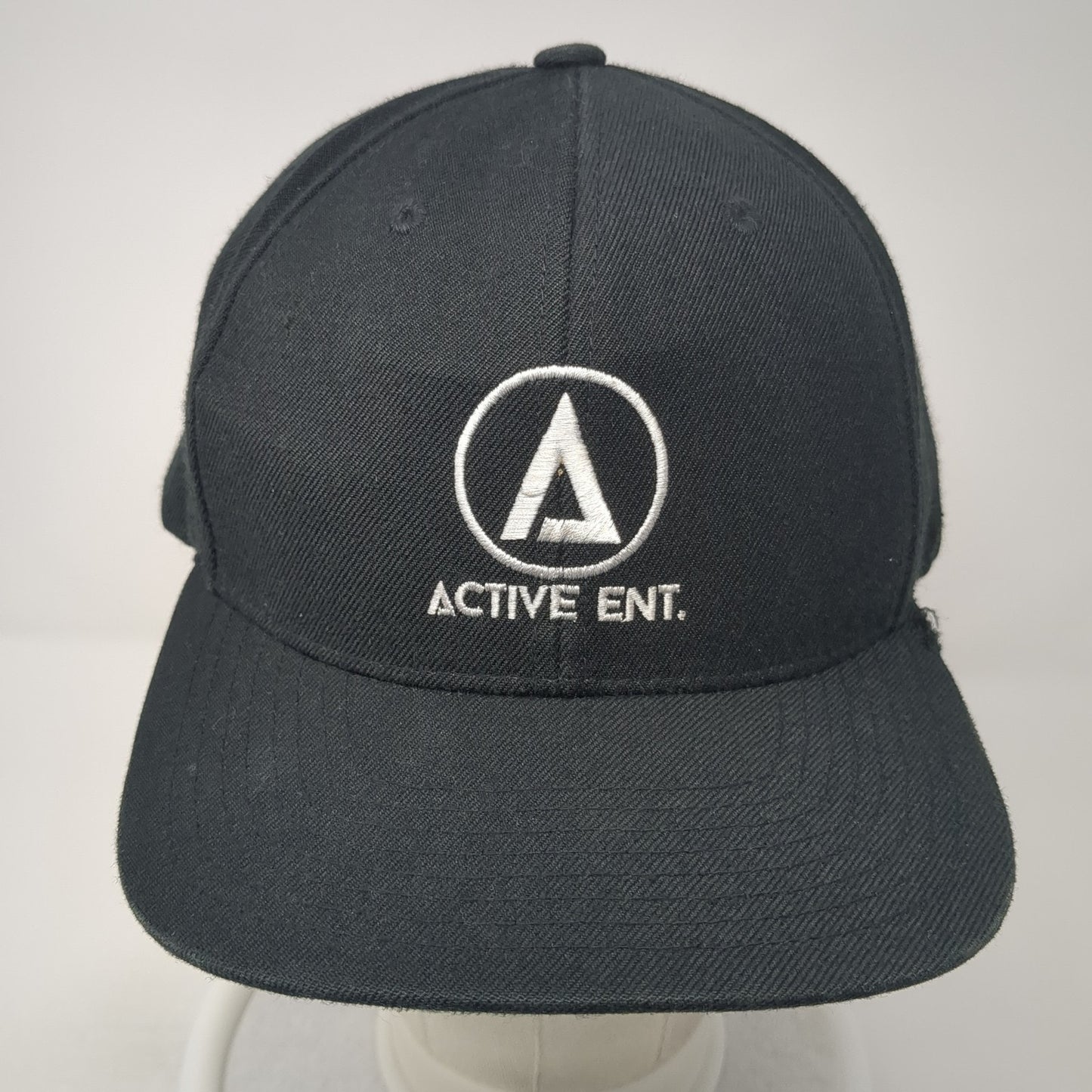 Active Ent. Snapback Hat Black One Size Adjustable Embroidered Classics Yupoong